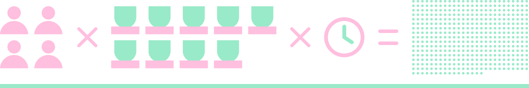 9-hole disc golf course capacity diagram